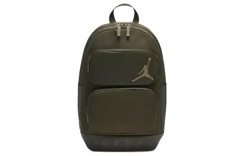 Jordan Polyester Backpack Dual Strap Bag Large Unisex Workwear Khaki
