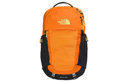 THE NORTH FACE 30L Black & Orange Recycled Nylon Backpack Double Shoulder Outdoor Bag Unisex
