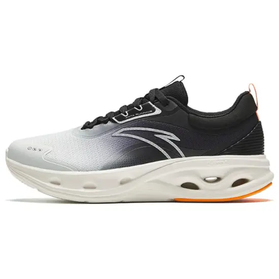 Anta Abrasion Resistant Low Top Running Shoes Men's Black Gray