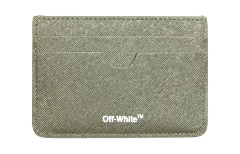 OFF WHITE Card Case Binder Diag Saff Military/White