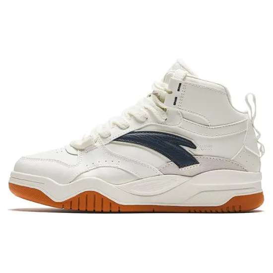 Anta Wave Shoes Anti-Slip And Wear-Resistant Lightweight Mid-Top Skateboard Shoes Women's White