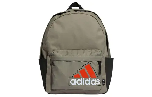 Adidas Recycled Polyester Backpack Regular Unisex Pebble Silver Gray/White/Old Red