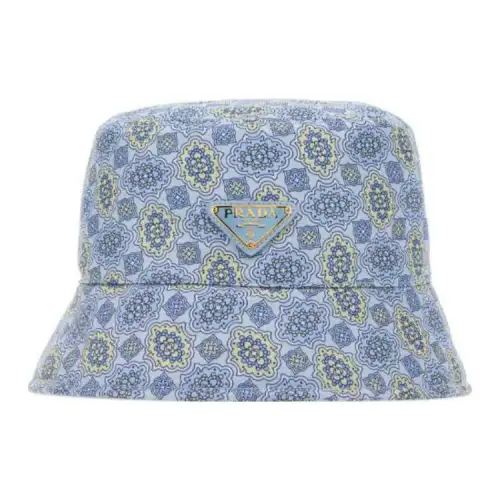 PRADA Triangle Logo Allover Printed Bucket Hat