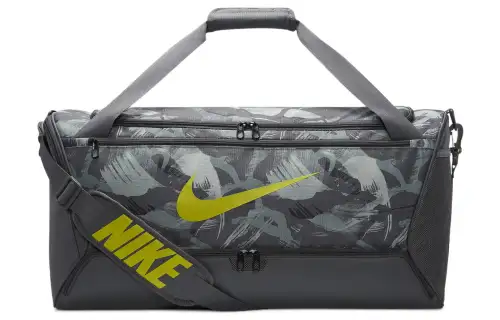 Nike Polyester Luggage Bag, Handbag, Shoulder Bag, Crossbody Bag, Travel Bag, Gym Bag Medium Unisex Iron Gray