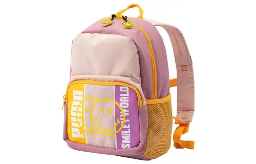 PUMA SMILEYWORLD Collaboration Fabric Backpack Women's Rose Pink