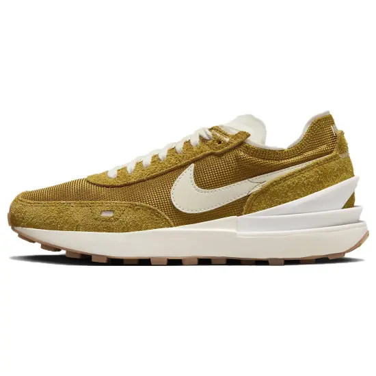 Nike Waffle One Lifestyle Shoes Women's Low-top Gold
