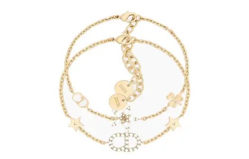DIOR Gold Plated Bracelets Set Women's Gold