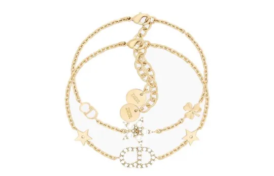 DIOR Gold Plated Bracelets Set Women's Gold