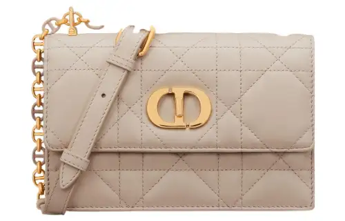 DIOR Miss Caro Sheepskin Crossbody Bag, Shoulder Bag Women's Rouge Beige