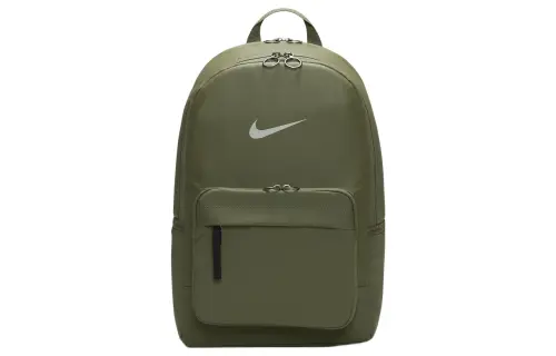 Nike Zip Closure Polyester Backpack Regular Unisex Olive