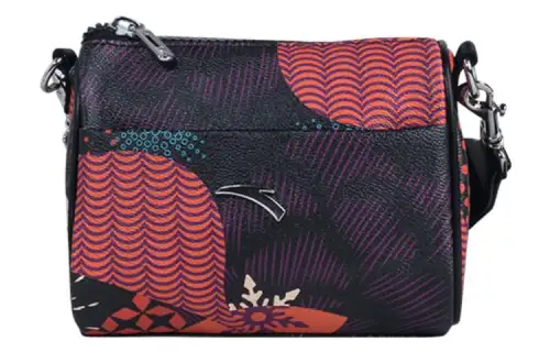 Anta Life Collection Pu Shoulder Bag, Crossbody Bag Regular Unisex Basic Black/Raspberry Red