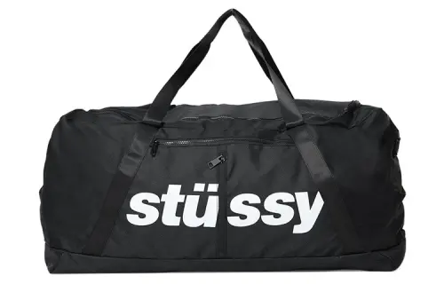 Stussy Nylon Boston Bag, Handbag, Shoulder Bag, Crossbody Bag, Travel Bag Regular Unisex Black