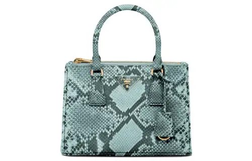 PRADA Galleria Killer Bag Python Skin Shoulder Bag, Crossbody Bag, Handbag Small Women's Blue