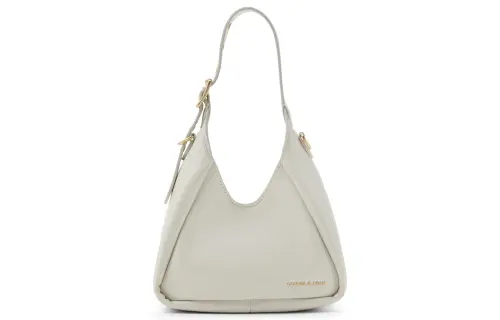CHARLES&KEITH Synthetic Leather Portable Crossbody Hobo Shoulder Bag Women's Black/White/Chocolate