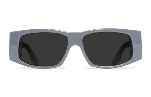 Balenciaga Nylon Irregular Shape Sunglasses Women's Gray