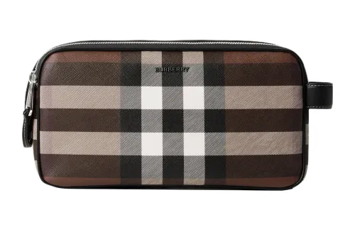 Burberry Thermoplastic Polyurethane Storage Bag Men's Brown