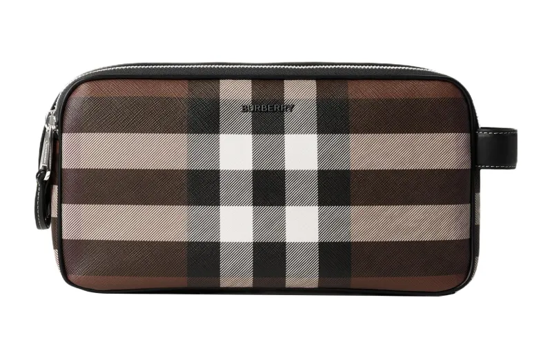 Burberry Thermoplastic Polyurethane Storage Bag Men's Brown