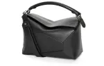 LOEWE Puzzle Cow Leather Puzzle Bag, Shoulder Bag, Crossbody Bag, Handbag Regular Women's Black