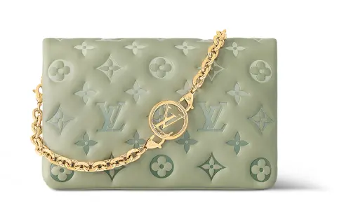LOUIS VUITTON Coussin Sheepskin Shoulder Bag, Crossbody Bag Regular Women's Light Green
