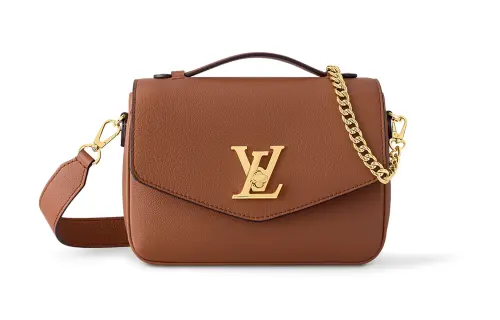 LOUIS VUITTON Grained Calfskin Handbag, Shoulder Bag, Crossbody Bag Regular Women's Brown