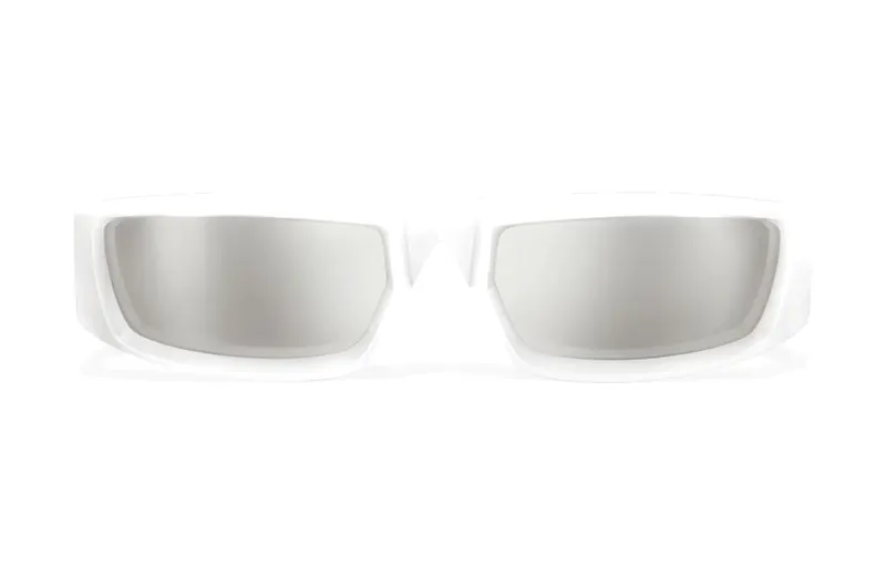 curved rectangle-frame sunglasses