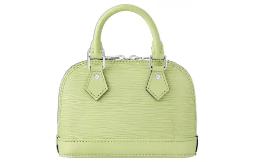 LOUIS VUITTON Alma Grain Cow Leather Handbag Extra Mini Women's Green Noto Green