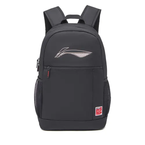 Li Ning Sports Life Collection Polyester Backpack Regular Unisex Black