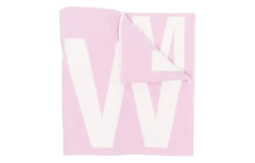 OFF-WHITE Logo Intarsia Knitted Scarf
