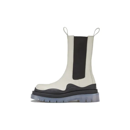 Bottega Veneta Tire Chelsea Boots Women's White