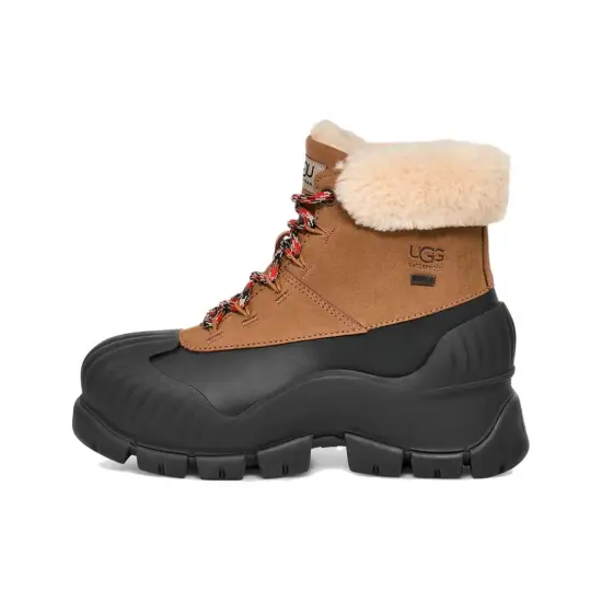 UGG Lace-up Shearling-trim Ankle Boots
