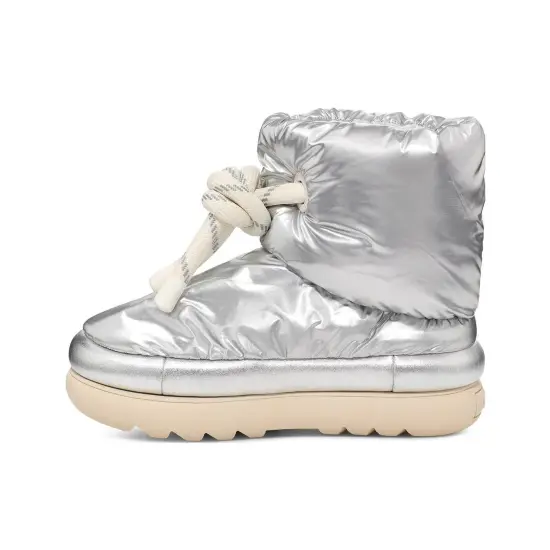UGG Classic Maxi Short Boot Metallic Silver Women's