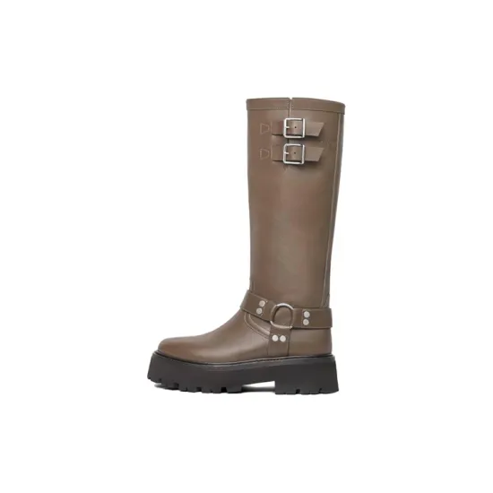 CELINE Knee-high Boots Women's Khaki
