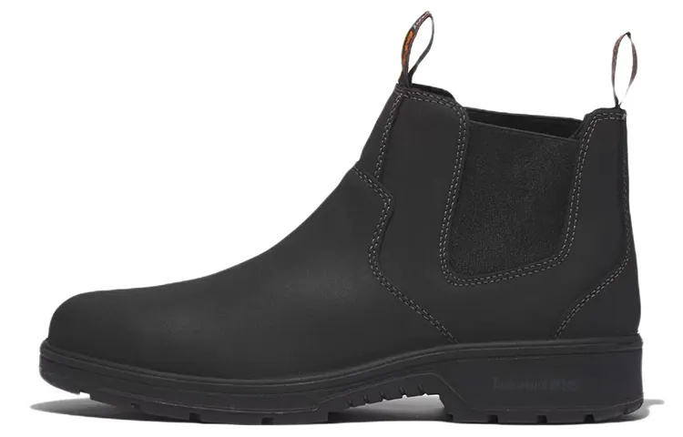 Timberland Nashoba Comp Toe Leather Ankle Length Chelsea Boots Black
