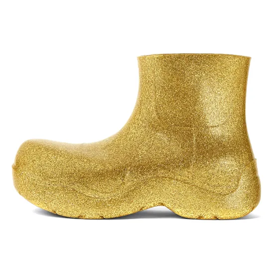 Bottega Veneta Puddle Ankle Boots Gold