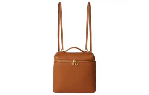 Loro Piana ExtraPocket Cow Leather Backpack Regular Women's Tobacco Silk Color