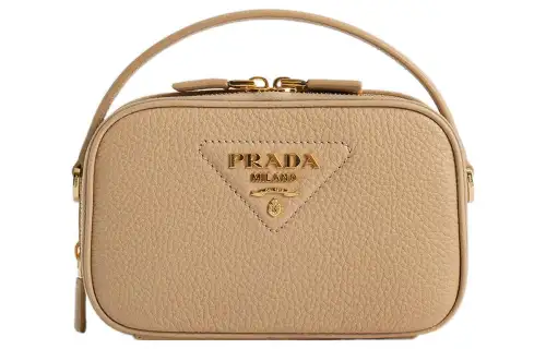PRADA Calfskin Shoulder Bag, Crossbody Bag, Handbag Regular Women's Sand