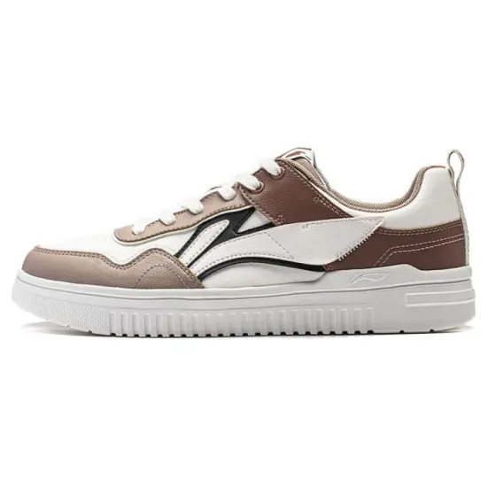LiNing Qingyun Wear-Resistant Low-Top Skateboard Shoes Men's Mist White