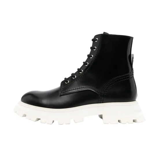 Alexander McQueen Ankle Boots Women's Black White