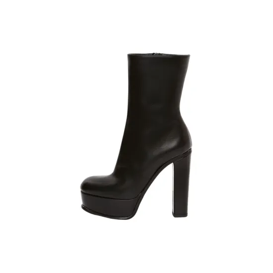 Alexander McQueen 130mm Platform Leather Boots