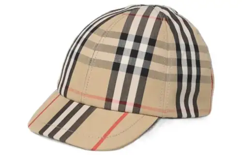 Burberry Checked Curved Peak Baseball Cap