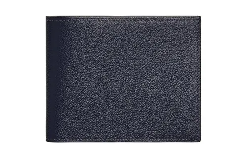 HERMES Citizen Twill Evercolor Leather Card Holder Men's Midnight Blue