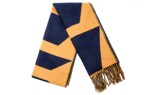 HERMES Cashmere Knit Scarves Unisex Yellow