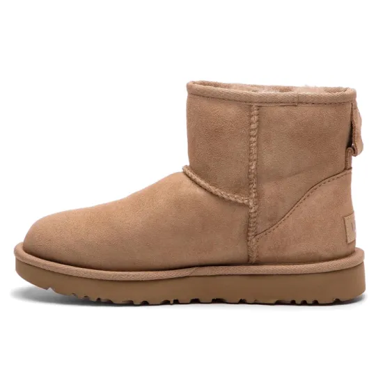 UGG CLASSIC MINI Snow Boots Women's Fox Brown/Sandy Beige/Lucky Blue