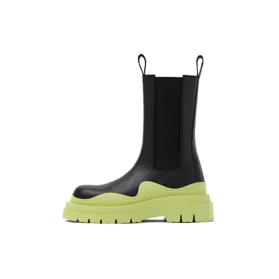 Bottega Veneta Chelsea Boots Women's Black Green