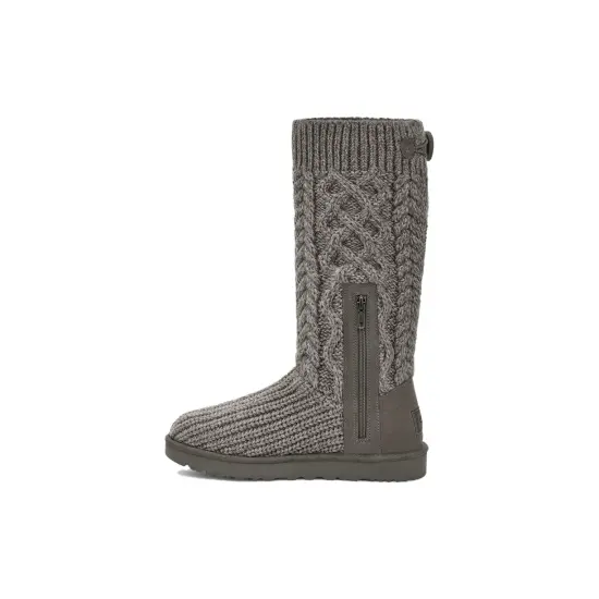 UGG Classic Cardi Cabled Knit Boot Grey Women's