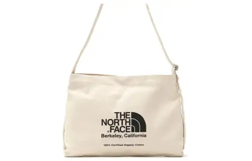 THE NORTH FACE 1L Reusable Bag Crossbody Bag Outdoor Bag Cotton Natural & Black Unisex