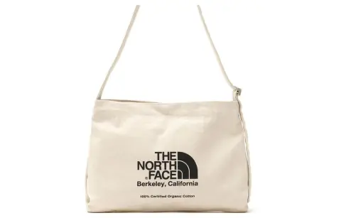 THE NORTH FACE 1L Reusable Bag Crossbody Bag Outdoor Bag Cotton Natural & Black Unisex
