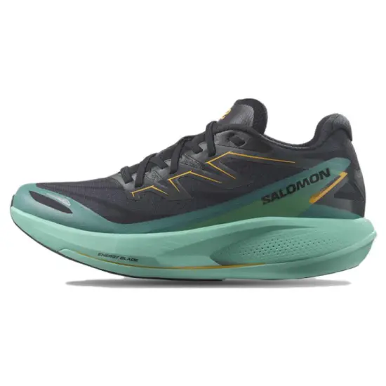 SALOMON Phantasm 2 Cushioning Breathable Low Top Running Shoes Women's Black Green