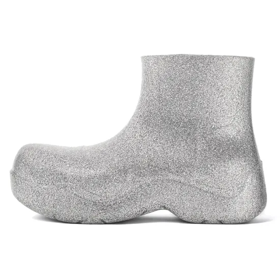 Bottega Veneta Puddle Ankle Boots Men Silver