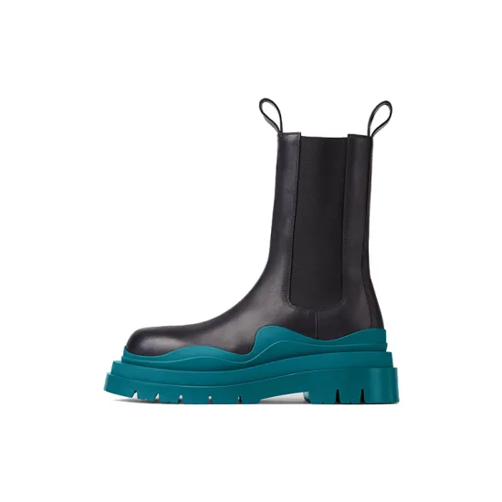 Bottega Veneta Tire Chelsea Boots Women's Black Blue